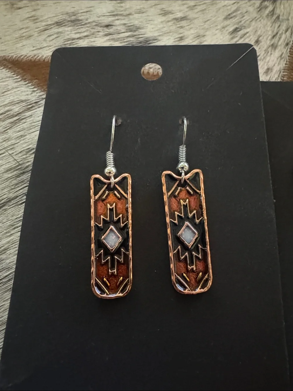 Arrowhead Drop Earrings with Copper Accents - Women Western Jewelry LOT of 3